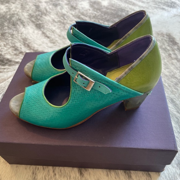 Altura Sie7e Handmade Leather Peep Toe SZ 23 | US 6 - Picture 4 of 7